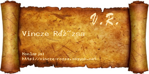 Vincze Rózsa névjegykártya