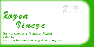 rozsa vincze business card